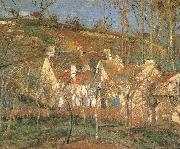 Camille Pissarro Red roof painting